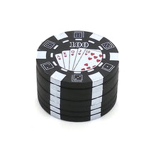 Black Poker Chip Herb Grinder